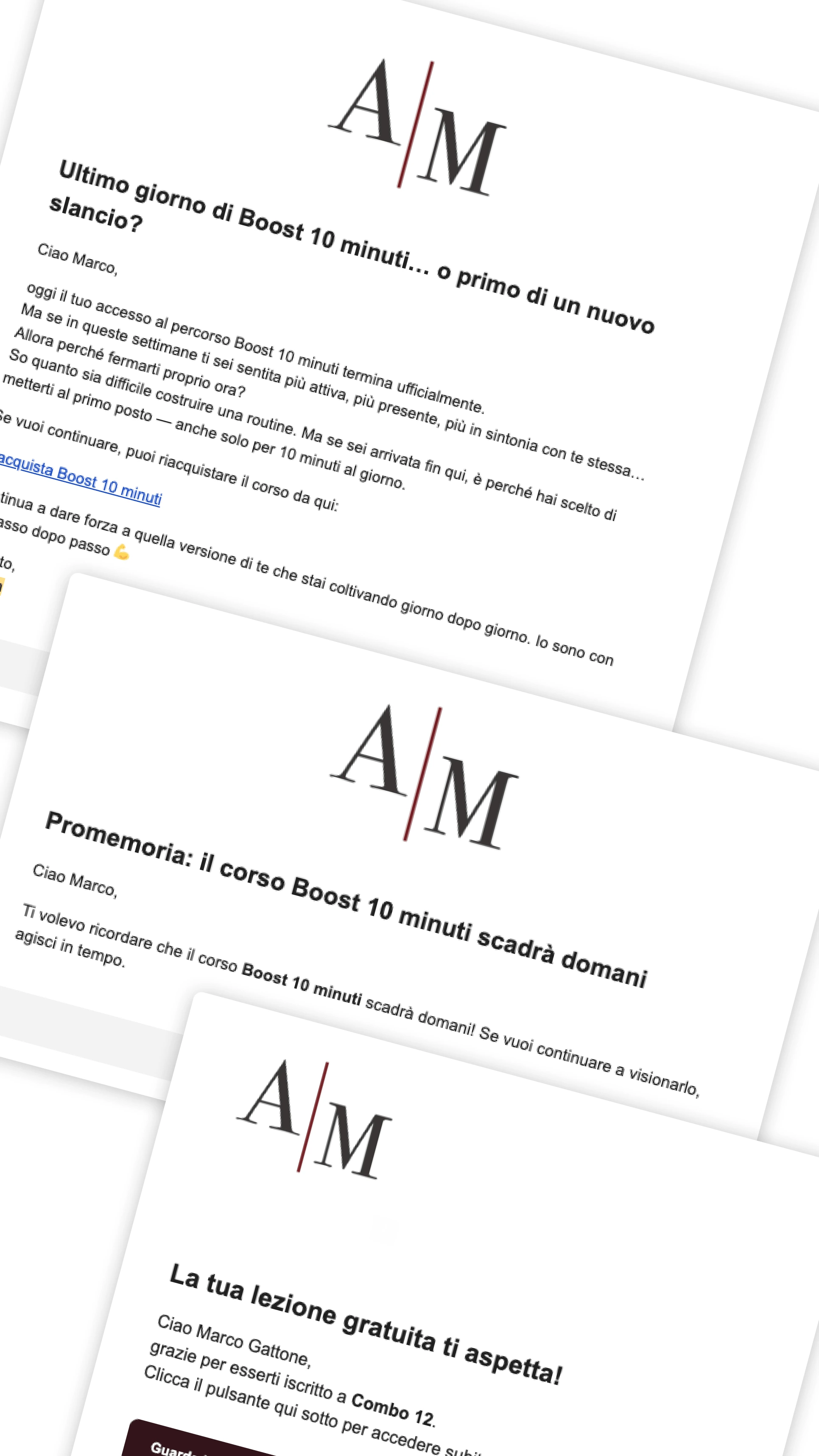 Email automation e supporto ai percorsi
